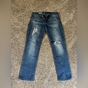 Kut from the Kloth Dark Blue Distressed Skinny Jeans
